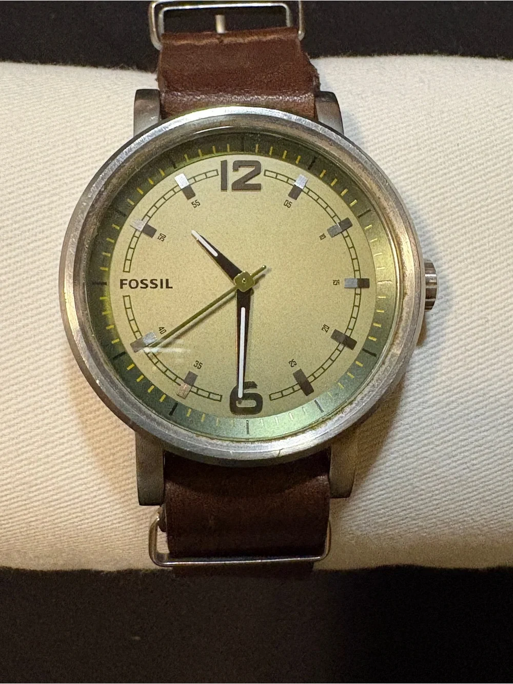 Fossil Men's Watch with Brown Leather Strap